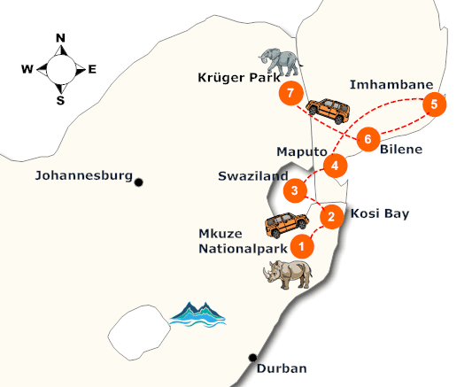 suedafrika-mosambik-lodge-safari-landkarte