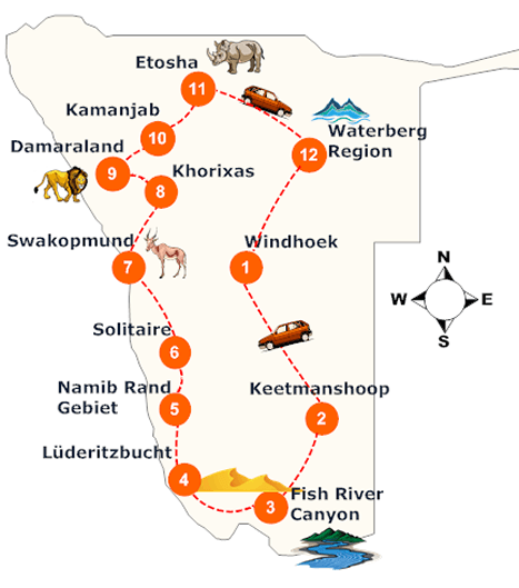 Zu allen Höhepunkten des Landes in 20 Tagen.