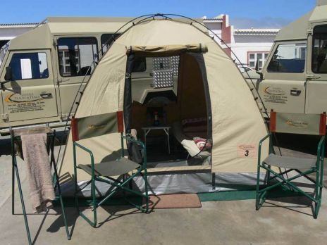 Eindrücke Ihrer Campingausrüstung: das Zelt ist geräumig genug, um bequem darin zu schlafen