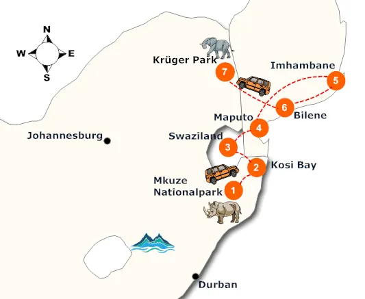 suedafrika-mosambik-lodge-safari-landkarte