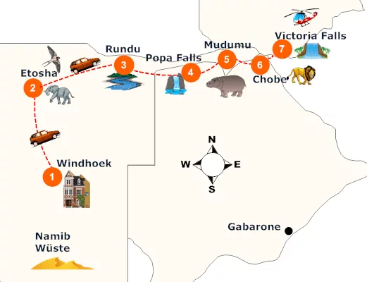 nambia-caprivi-rundreise-landkarte