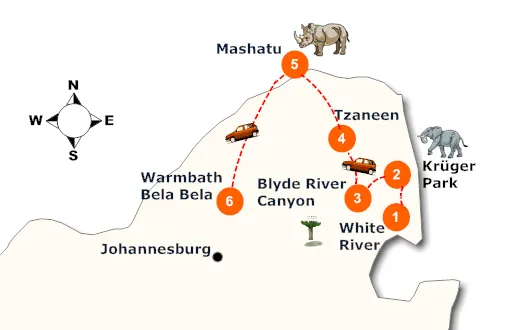 suedafrika-tierwelt-im-norden-landkarte