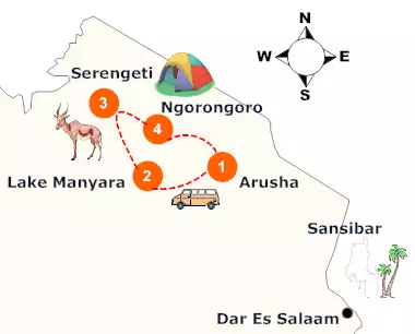tansania-camping-safari-landkarte