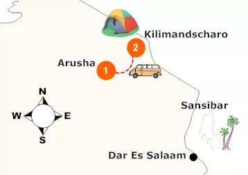 tanzania-kilimanjaro-besteigung-landkarte