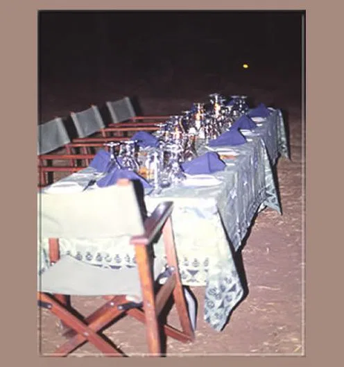 In romantischer Umgebung werden die Dinner "stilvoll" zelebriert. Ein "guter Tropfen" dazu - Ihr Verwöhnprogramm in der Wildnis...