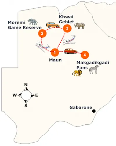 Eine Kombination der schönsten Wildparks mit kontrastreichen Landschaften.