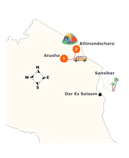 Tansania Kilimanjaro Besteigung
