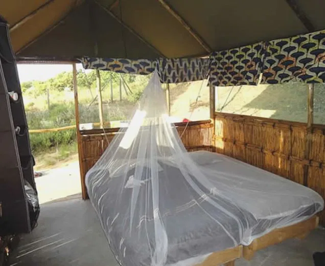 Ihr Zimmer inmitten der Natur: ein gemütliches Bett, vor "Mozzies" geschützt & mit viel frischer Luft in subtropischen Breiten...