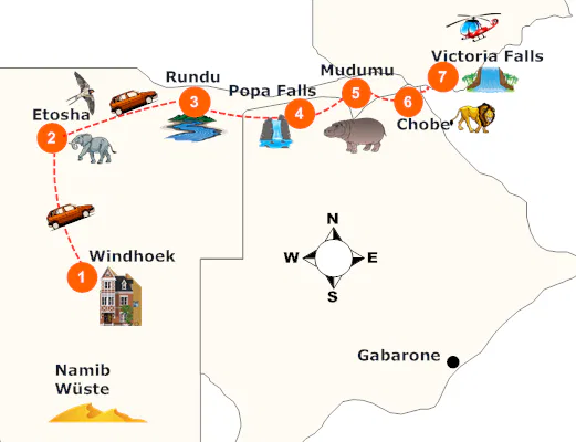 Namibia Caprivi Rundreise