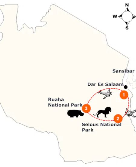 Tansania Südliche Wildparks Safari