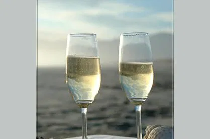 Stilvol geht's weiter - mit einem "Sundowner".