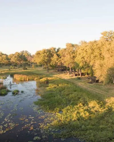 Die privaten Zeltplätze für eine mobile Safari durch Botswana zeichnen sich durch den besonderen Reiz der Landschaft aus