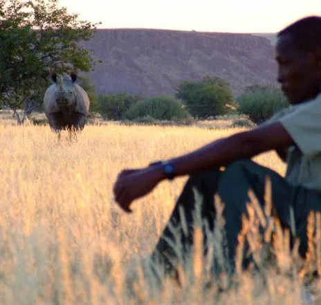 Höhepunkt Fußsafari: Ihr Guide lehrt Sie im Spurenlesen.