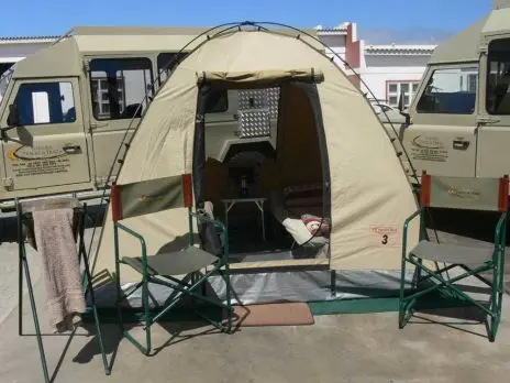 Eindrücke Ihrer Campingausrüstung: das Zelt ist geräumig genug, um bequem darin zu schlafen